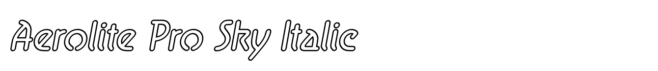 Aerolite Pro Sky Italic